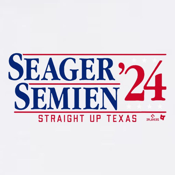 Corey Seager & Marcus Semien 24 Texas Baseball Button