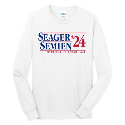 Corey Seager & Marcus Semien 24 Texas Baseball Tall Long Sleeve T-Shirt