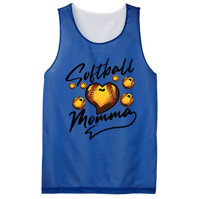 Cool Softball Momma Gift For Mom Proud Ball Sports Gift Mesh Reversible Basketball Jersey Tank