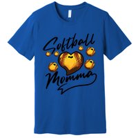 Cool Softball Momma Gift For Mom Proud Ball Sports Gift Premium T-Shirt