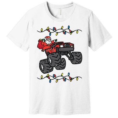 Christmas Santa Monster Truck Xmas Boy Premium T-Shirt