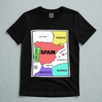 Colorful Simplified Map Of Spain. Surrounding Countries T-Shirt