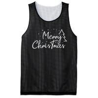 Cute Simple Merry Christmas Tree Family Matching Pajama Xmas Mesh Reversible Basketball Jersey Tank