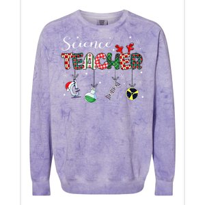 Christmas Science Medical Lab Stem Teacher Chemistry Chemist Colorblast Crewneck Sweatshirt