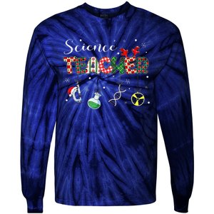 Christmas Science Medical Lab Stem Teacher Chemistry Chemist Tie-Dye Long Sleeve Shirt