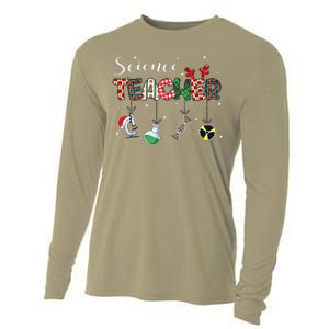 Christmas Science Medical Lab Stem Teacher Chemistry Chemist Cooling Performance Long Sleeve Crew