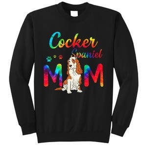 Cocker Spaniel Mom Tie Dye Dog Mom Mothers Day Sweatshirt