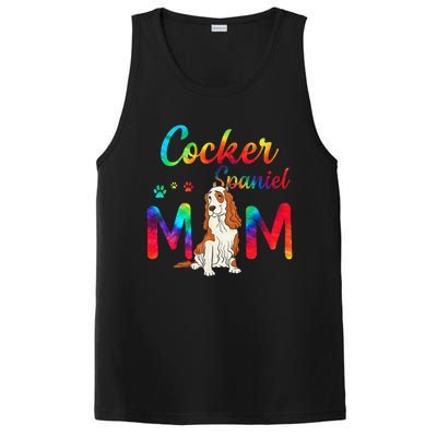 Cocker Spaniel Mom Tie Dye Dog Mom Mothers Day PosiCharge Competitor Tank