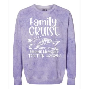 Cruise Squad Making Memories Together 2024 With Sun Tree Ship Anchors Colorblast Crewneck Sweatshirt