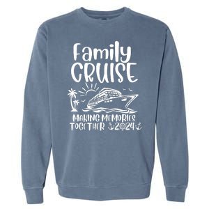 Cruise Squad Making Memories Together 2024 With Sun Tree Ship Anchors Garment-Dyed Sweatshirt