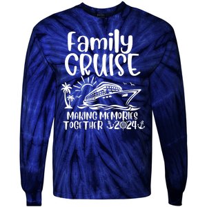 Cruise Squad Making Memories Together 2024 With Sun Tree Ship Anchors Tie-Dye Long Sleeve Shirt