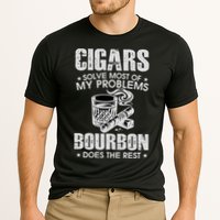 Cigars Solve Most Of My Problems Bourbon Does The Rest Performance Shirt