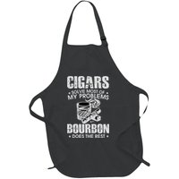 Cigars Solve Most Of My Problems Bourbon Does The Rest Full-Length Apron With Pockets