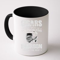 Cigars Solve Most Of My Problems Bourbon Does The Rest Mug