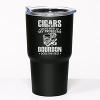 Cigars Solve Most Of My Problems Bourbon Does The Rest Tumbler