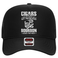 Cigars Solve Most Of My Problems Bourbon Does The Rest Trucker Hat
