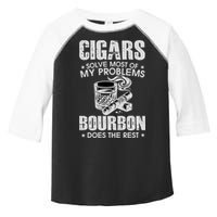 Cigars Solve Most Of My Problems Bourbon Does The Rest Toddler Fine Jersey T-Shirt