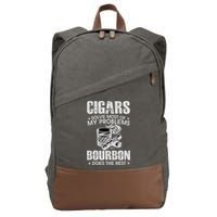 Cigars Solve Most Of My Problems Bourbon Does The Rest Cotton Canvas Backpack