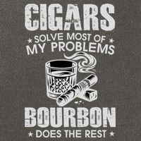 Cigars Solve Most Of My Problems Bourbon Does The Rest Cotton Canvas Backpack
