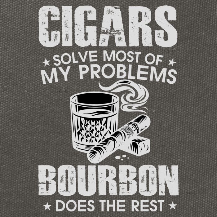 Cigars Solve Most Of My Problems Bourbon Does The Rest Cotton Canvas Backpack