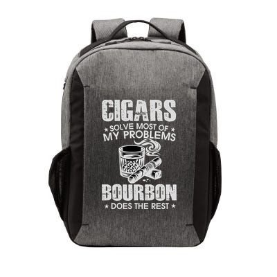 Cigars Solve Most Of My Problems Bourbon Does The Rest Vector Backpack