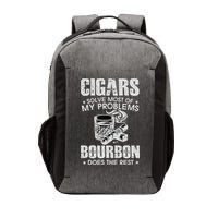 Cigars Solve Most Of My Problems Bourbon Does The Rest Vector Backpack