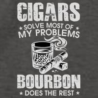 Cigars Solve Most Of My Problems Bourbon Does The Rest Vector Backpack