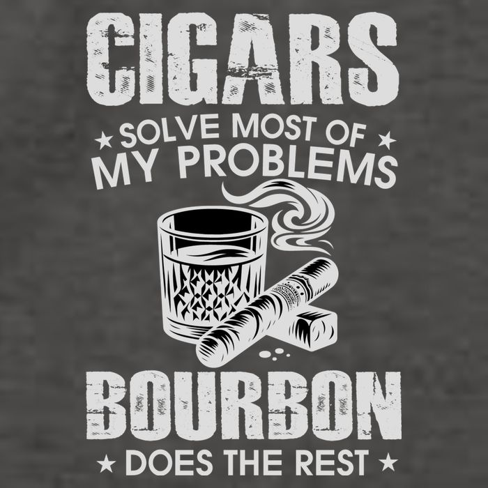 Cigars Solve Most Of My Problems Bourbon Does The Rest Vector Backpack
