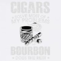 Cigars Solve Most Of My Problems Bourbon Does The Rest Garment-Dyed Sweatshirt