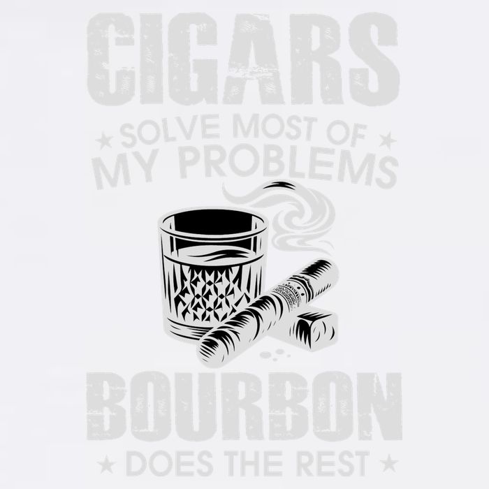 Cigars Solve Most Of My Problems Bourbon Does The Rest Garment-Dyed Sweatshirt