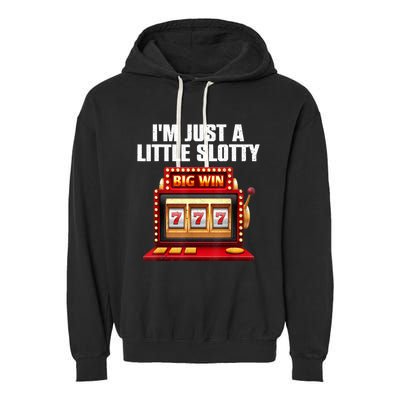 Cool Slot Machine Lovers Art For Women Casino Gambler Garment-Dyed Fleece Hoodie