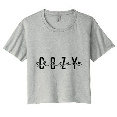 Cozy Season Merry Christmas Cosy Vibes Gift Women's Crop Top Tee