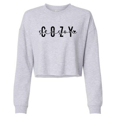 Cozy Season Merry Christmas Cosy Vibes Gift Cropped Pullover Crew