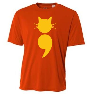 Cat Semicolon May Tal Health Awareness Month Gift Cooling Performance Crew T-Shirt