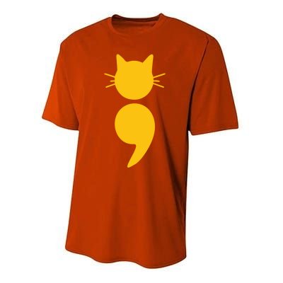 Cat Semicolon May Tal Health Awareness Month Gift Performance Sprint T-Shirt