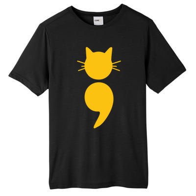 Cat Semicolon May Tal Health Awareness Month Gift Tall Fusion ChromaSoft Performance T-Shirt