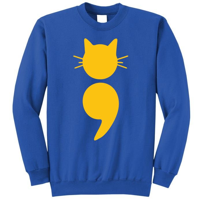 Cat Semicolon May Tal Health Awareness Month Gift Sweatshirt