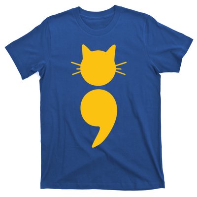 Cat Semicolon May Tal Health Awareness Month Gift T-Shirt