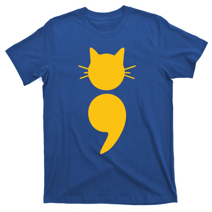 Cat Semicolon May Tal Health Awareness Month Gift T-Shirt