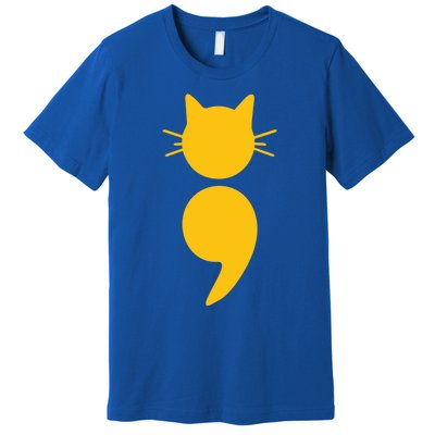 Cat Semicolon May Tal Health Awareness Month Gift Premium T-Shirt