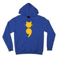 Cat Semicolon May Tal Health Awareness Month Gift Tall Hoodie