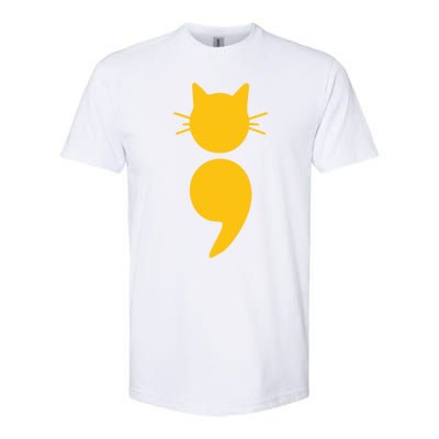 Cat Semicolon May Tal Health Awareness Month Gift Softstyle CVC T-Shirt