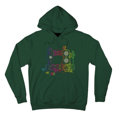 Colorful Sewing Machine Quilter Quilting Seamstress Hoodie