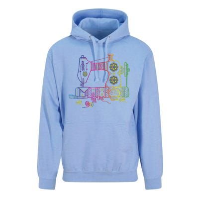 Colorful Sewing Machine Quilter Quilting Seamstress Unisex Surf Hoodie