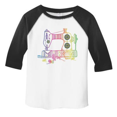 Colorful Sewing Machine Quilter Quilting Seamstress Toddler Fine Jersey T-Shirt