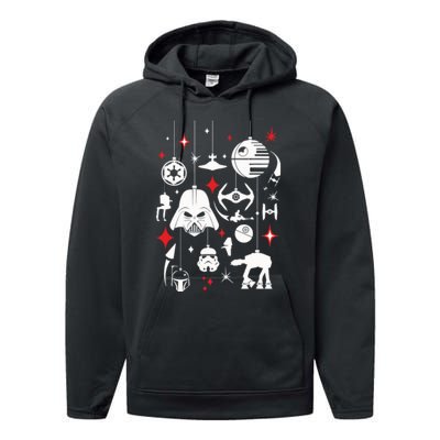 Christmas Star Movie Wars Xmas Holiday For Fan Lover Performance Fleece Hoodie