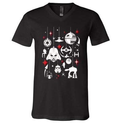 Christmas Star Movie Wars Xmas Holiday For Fan Lover V-Neck T-Shirt