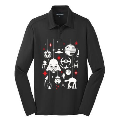 Christmas Star Movie Wars Xmas Holiday For Fan Lover Silk Touch Performance Long Sleeve Polo