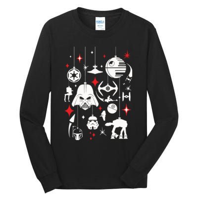 Christmas Star Movie Wars Xmas Holiday For Fan Lover Tall Long Sleeve T-Shirt