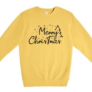 Cute Simple Merry Christmas Tree Family Matching Pajama Xmas Premium Crewneck Sweatshirt